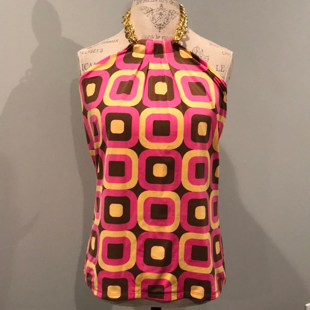 Vintage INC top with gold neckline